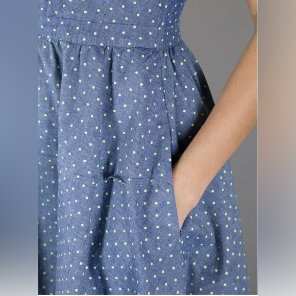 Marc by Marc Jacobs Chambray Polka Dot Dress, sz 4 - Picture 3 of 7
